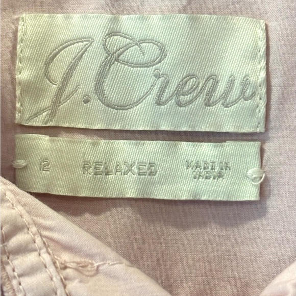 J. CREW PREMIUM WOMEN 12 XL RELAXED FIT SHIRT COTTON BLUSH PINK ROUNDED HEM MINT - Picture 6 of 10